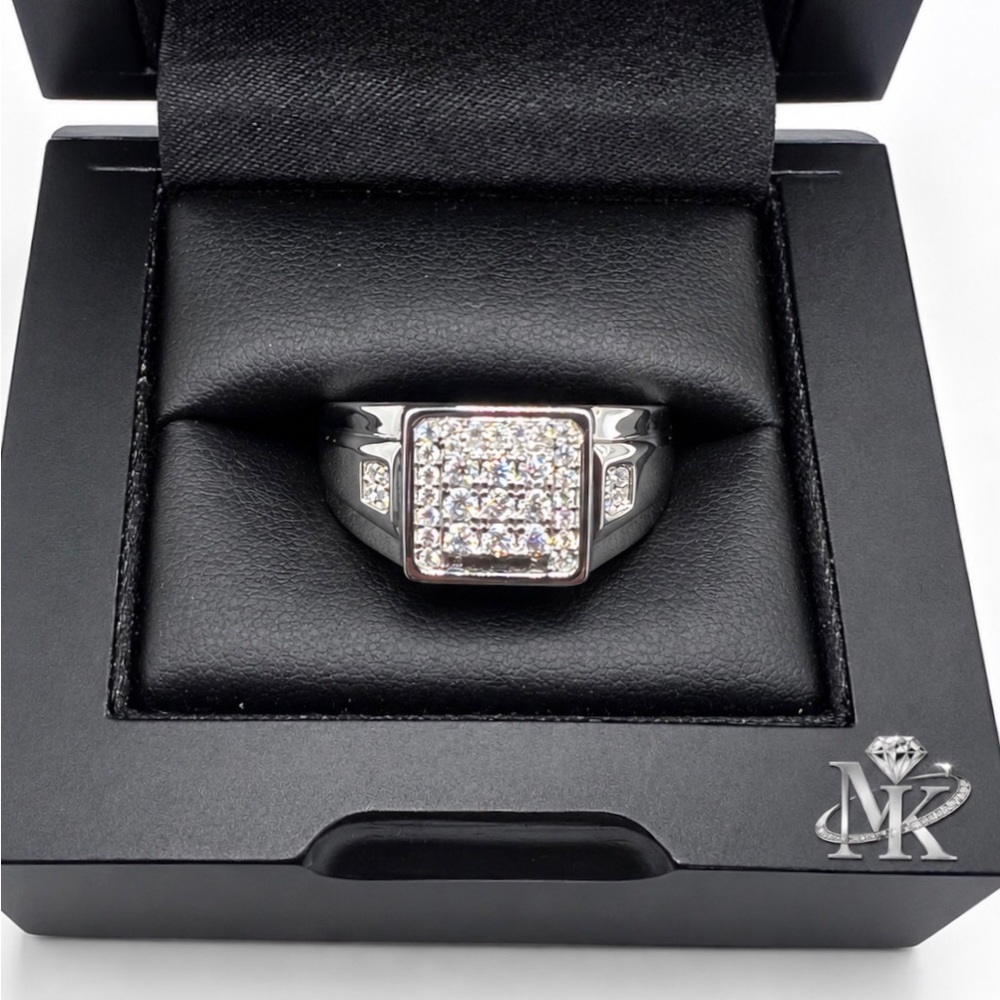 925 Sterling Silver 2.00CTW MOISSANITE Square Men’s Ring Size 11 or 12